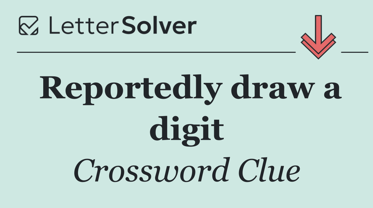Reportedly draw a digit