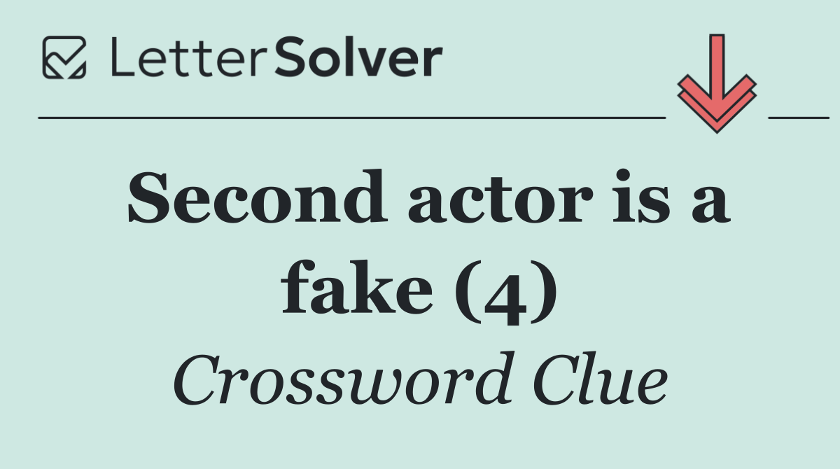 Second actor is a fake (4)