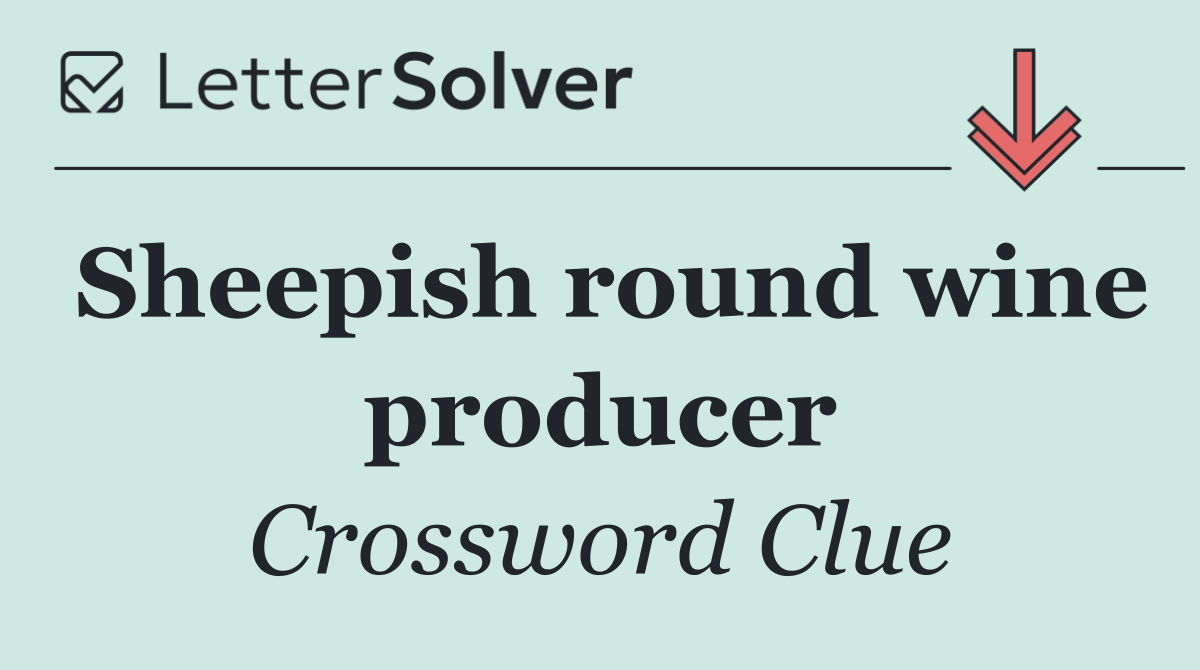 Sheepish round wine producer