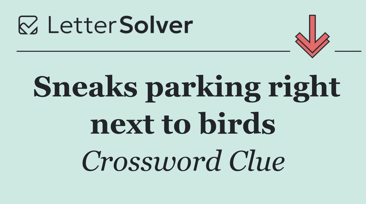 Sneaks parking right next to birds
