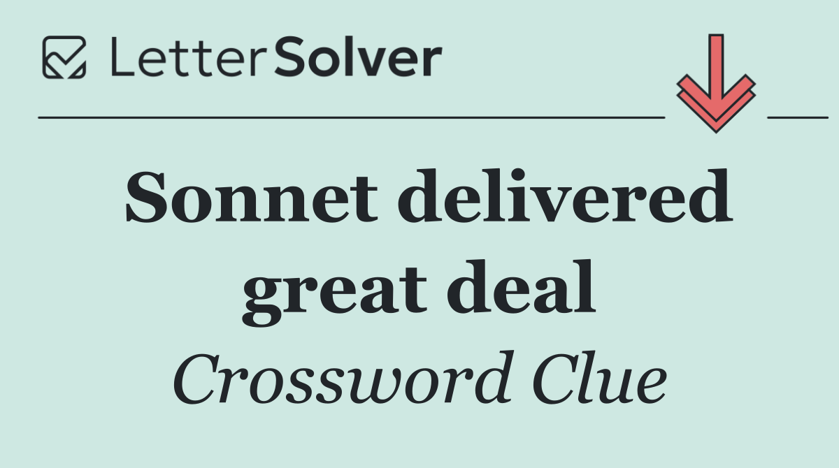 Sonnet delivered great deal