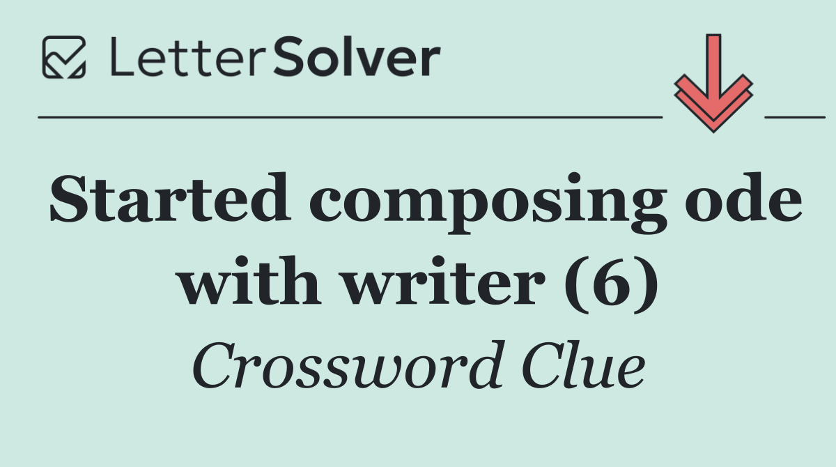 Started composing ode with writer (6)