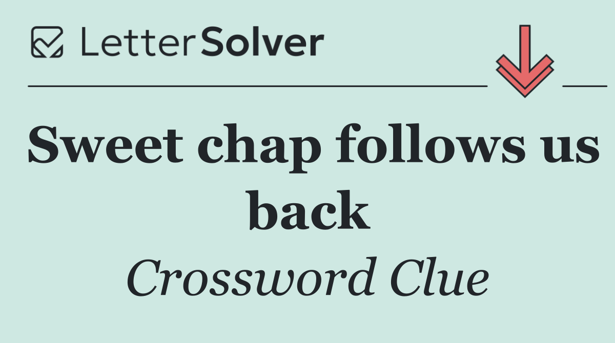 Sweet chap follows us back