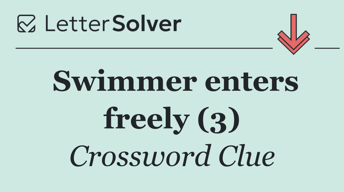 Swimmer enters freely (3)