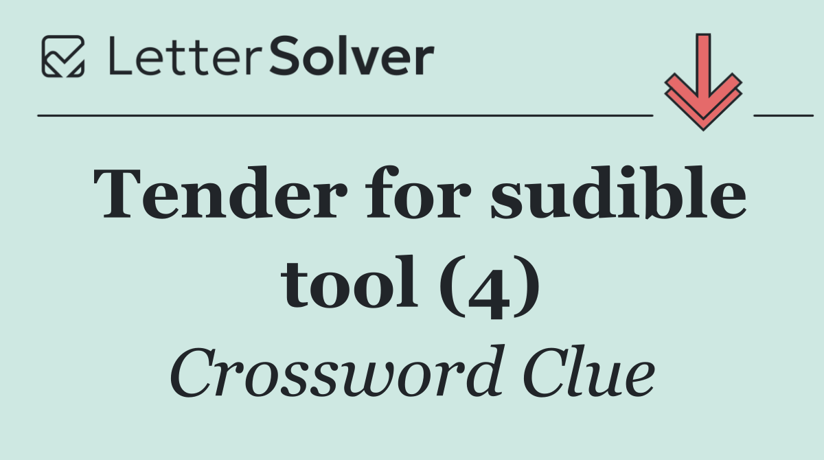 Tender for sudible tool (4)