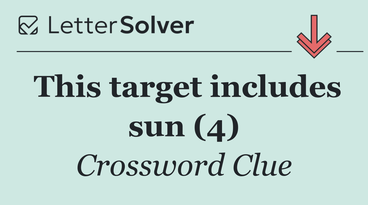 This target includes sun (4)