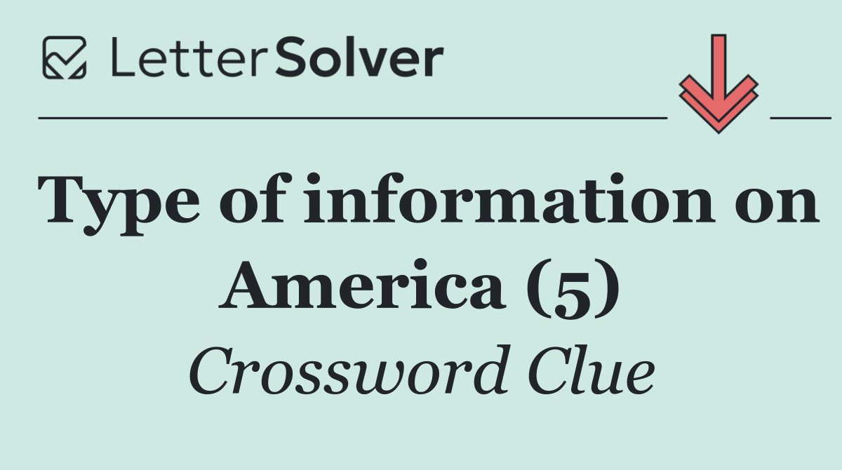 Type of information on America (5)