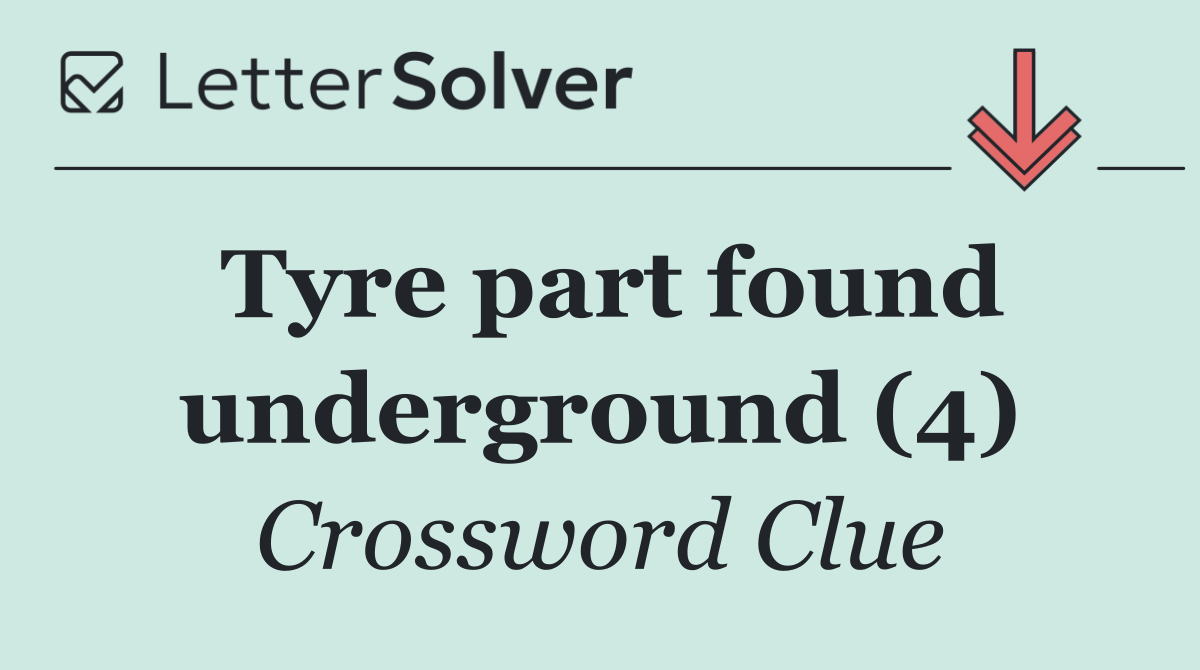 Tyre part found underground (4)