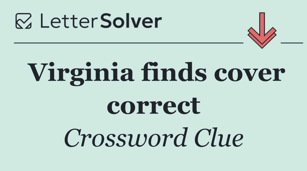 Virginia finds cover correct