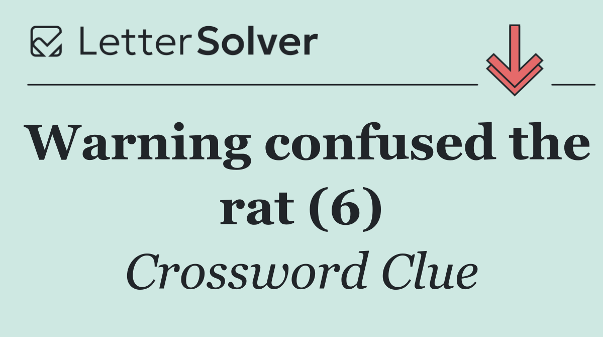 Warning confused the rat (6)