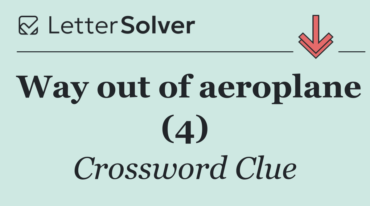Way out of aeroplane (4)