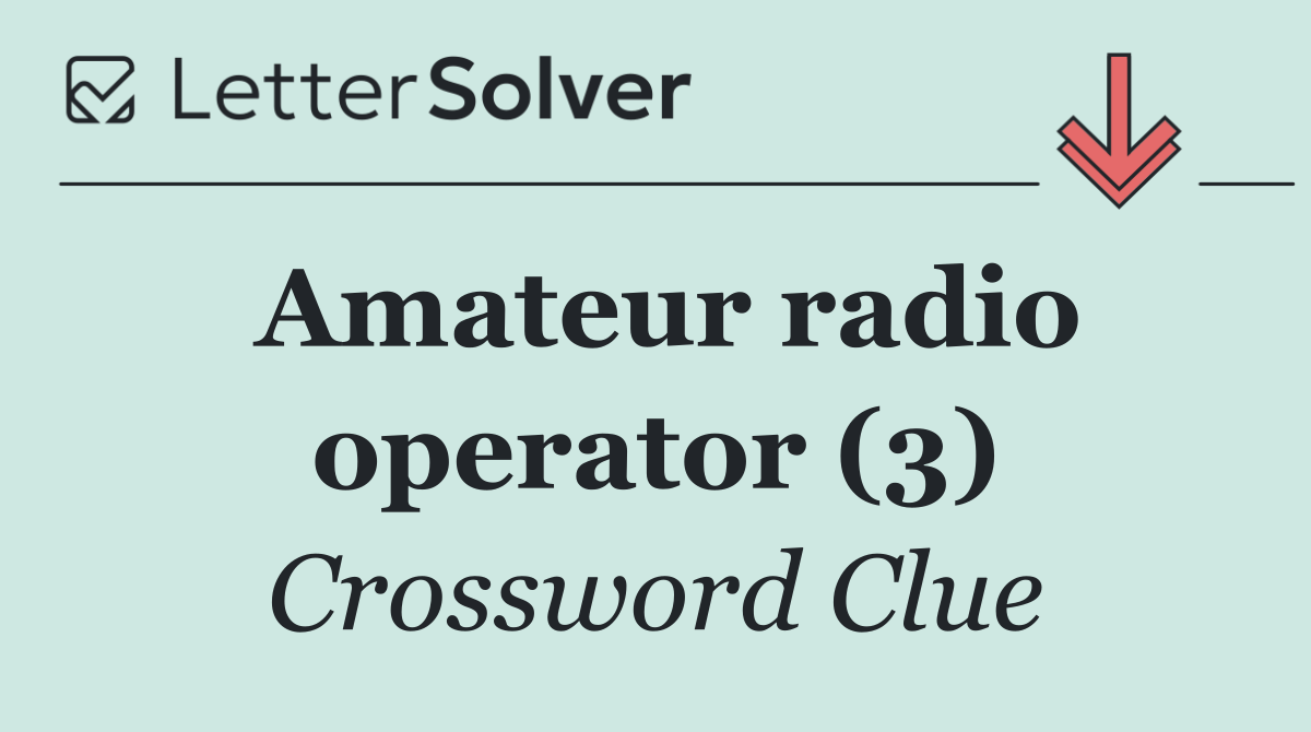 Amateur radio operator (3)
