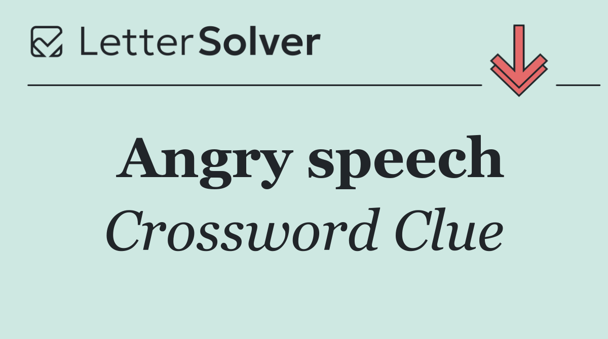 Angry speech