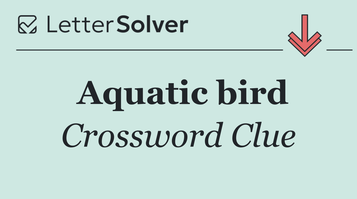 Aquatic bird