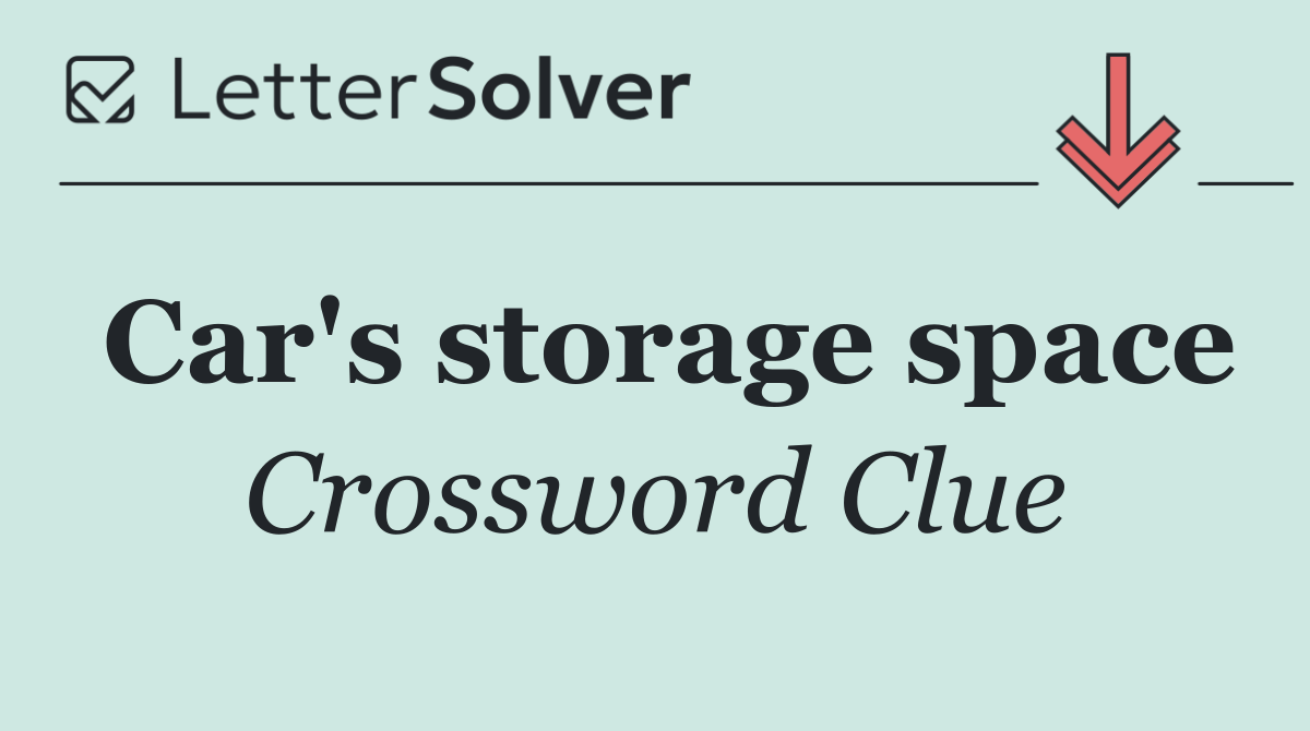 Car's storage space