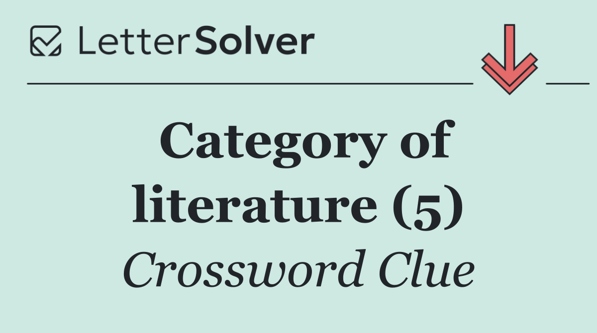 Category of literature (5)