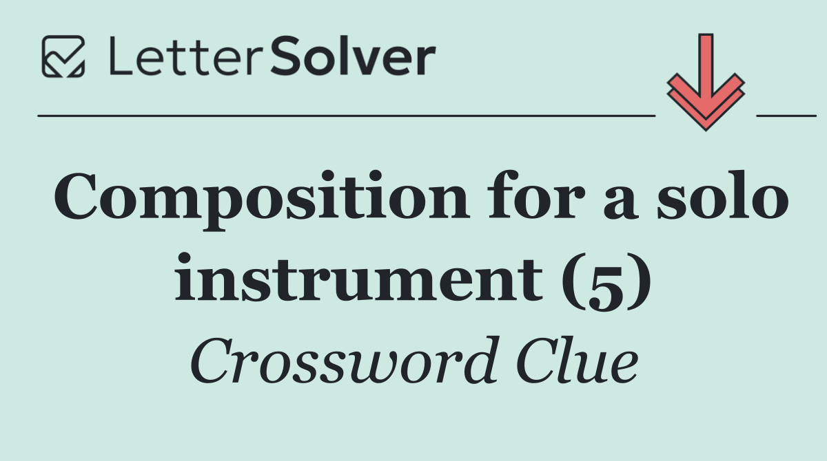 Composition for a solo instrument (5)