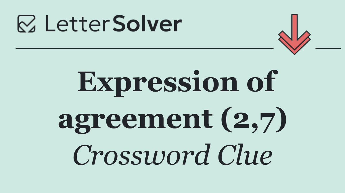 Expression of agreement (2,7)