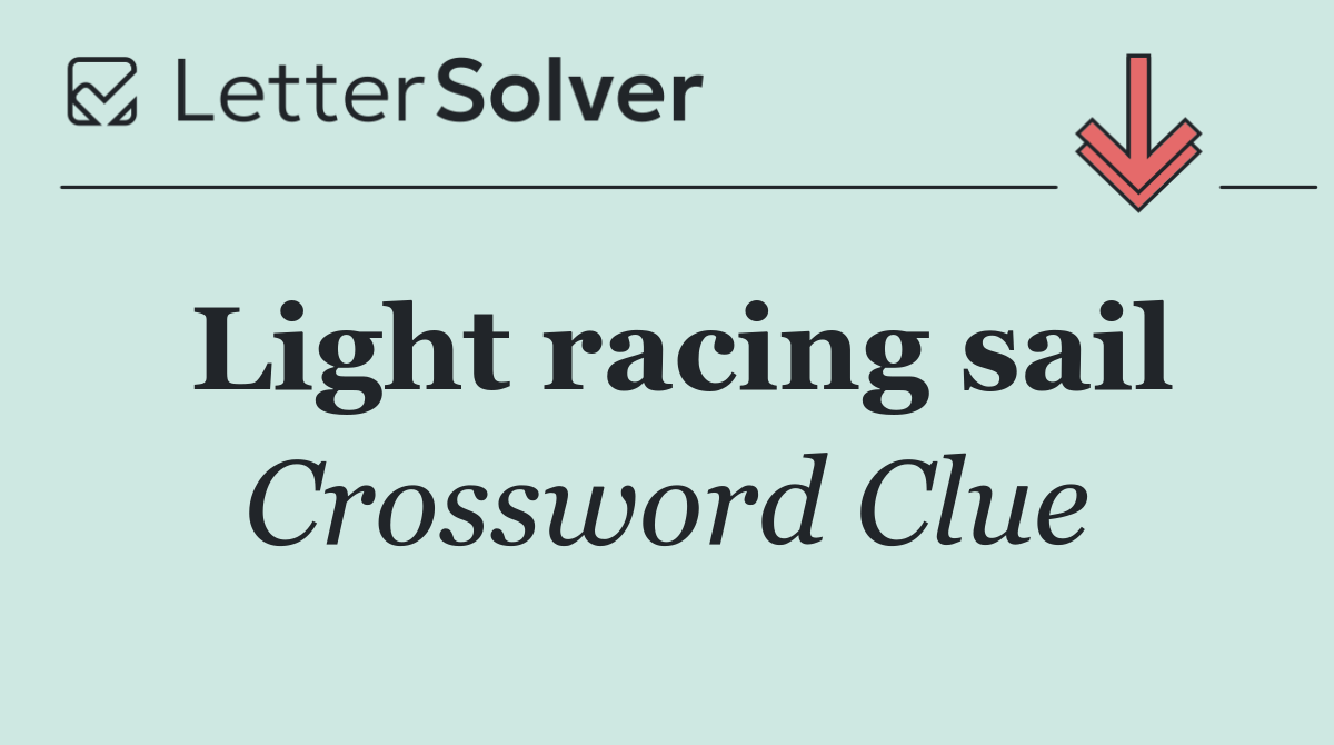 Light racing sail