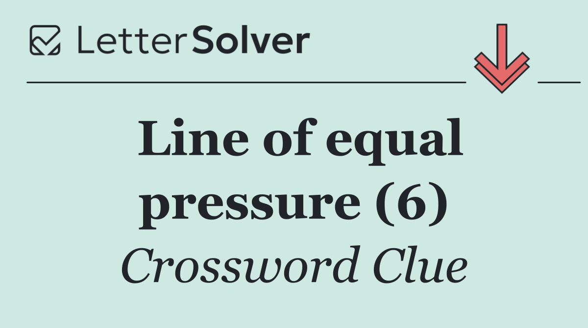 Line of equal pressure (6)