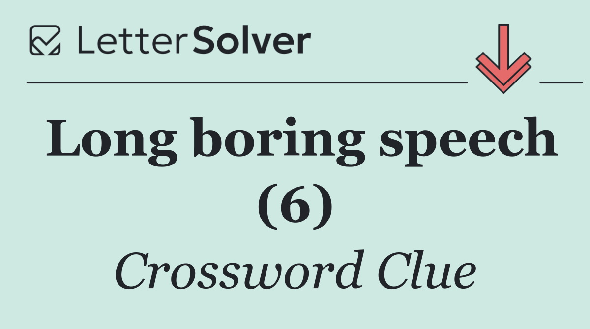 Long boring speech (6)