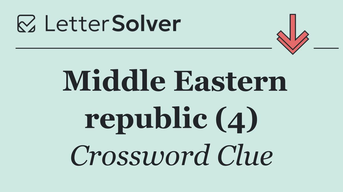 Middle Eastern republic (4)