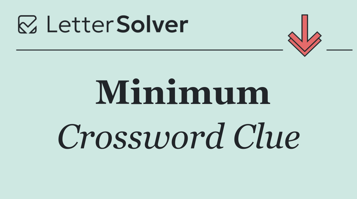 Minimum