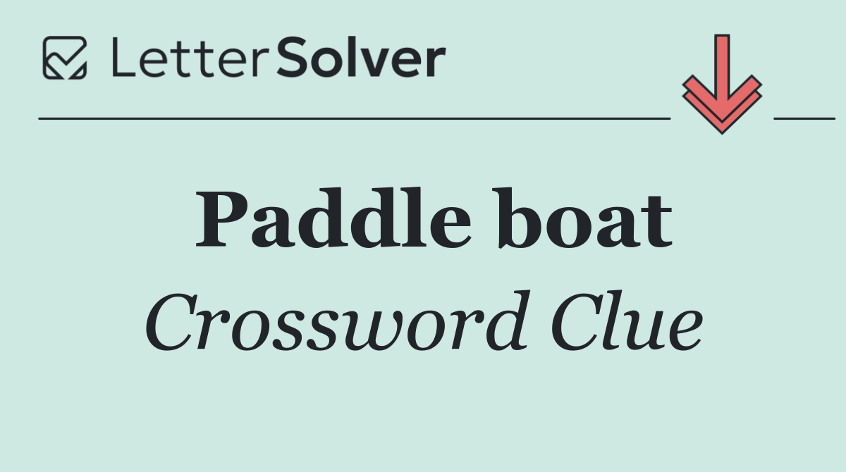 Paddle boat