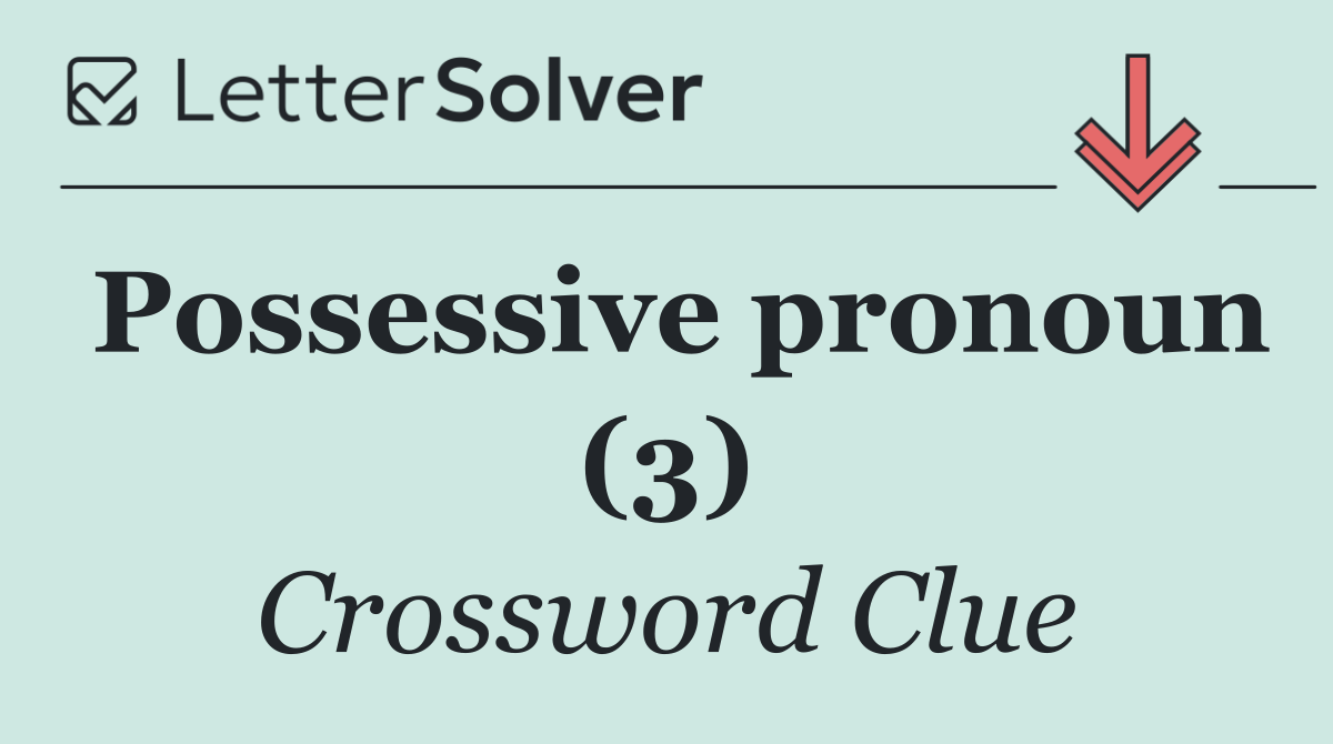 Possessive pronoun (3)