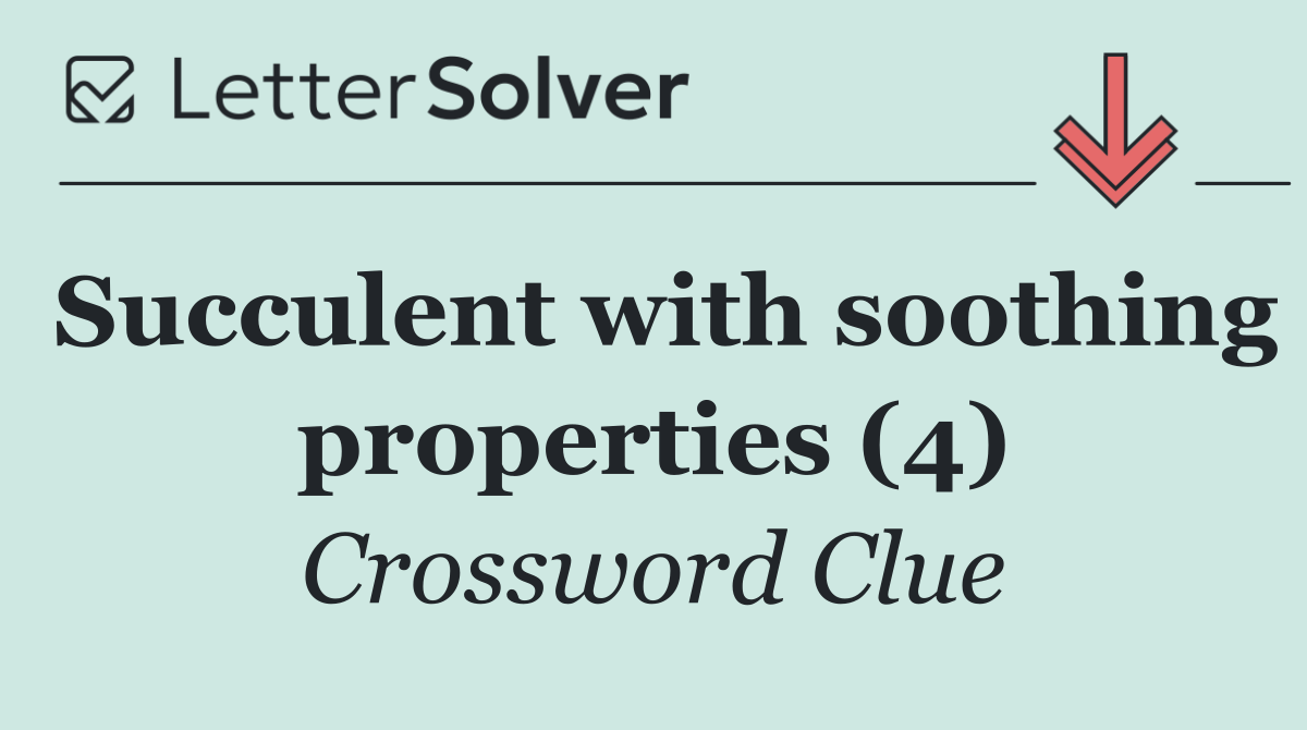 Succulent with soothing properties (4)