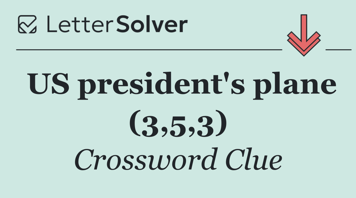 US president's plane (3,5,3)