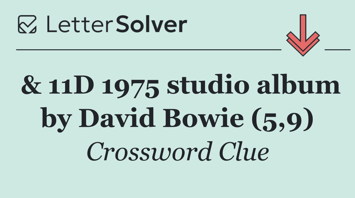 & 11D 1975 studio album by David Bowie (5,9)