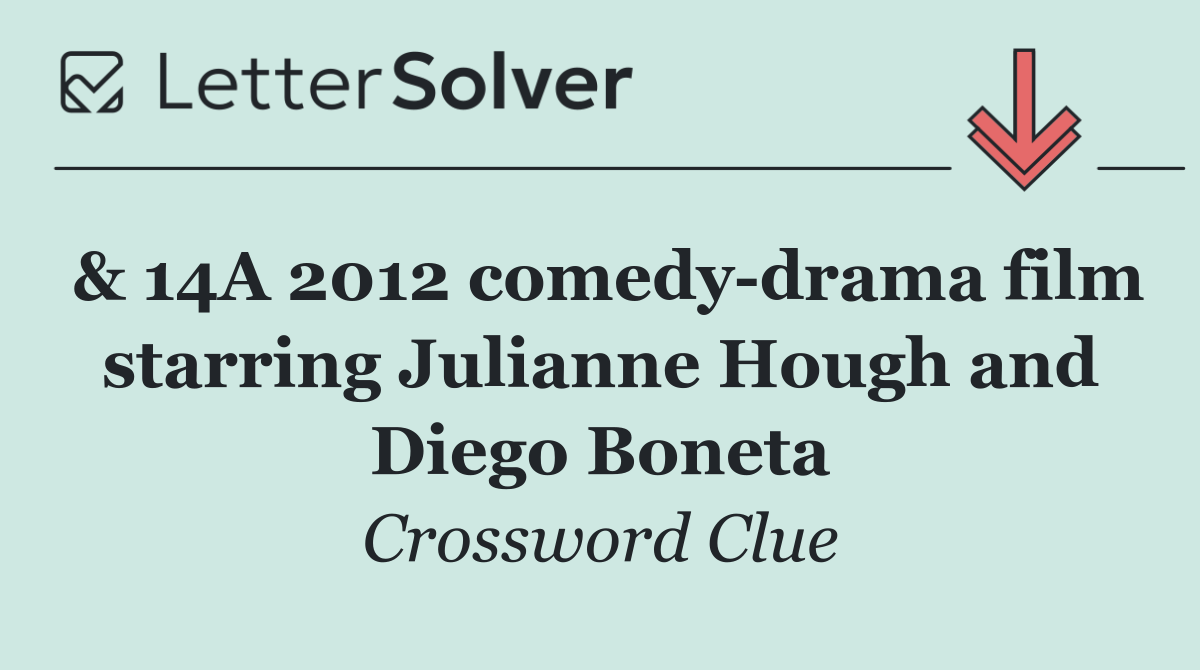 & 14A 2012 comedy drama film starring Julianne Hough and Diego Boneta