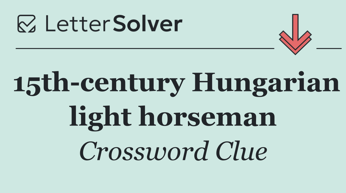15th century Hungarian light horseman
