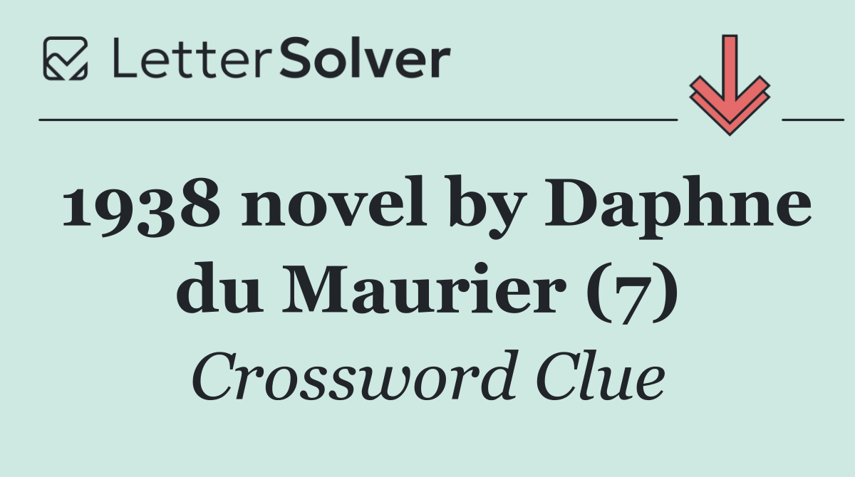 1938 novel by Daphne du Maurier (7)