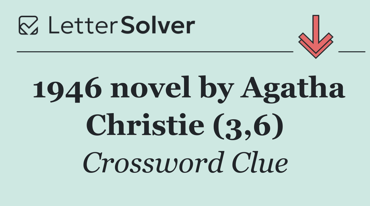 1946 novel by Agatha Christie (3,6)