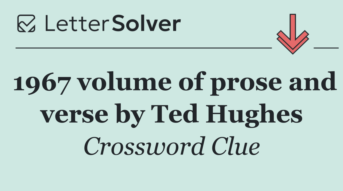 1967 volume of prose and verse by Ted Hughes