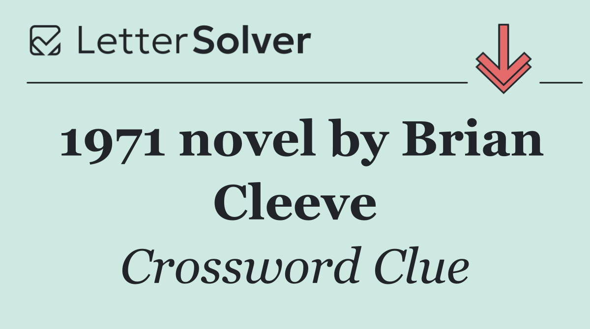 1971 novel by Brian Cleeve