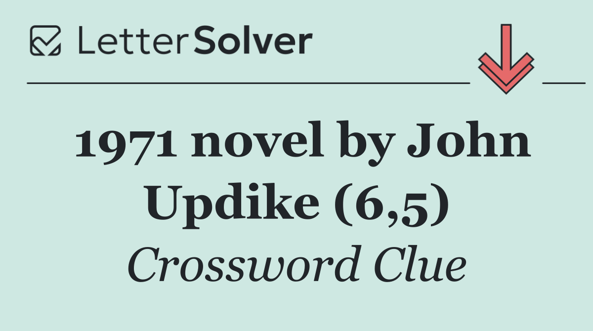 1971 novel by John Updike (6,5)