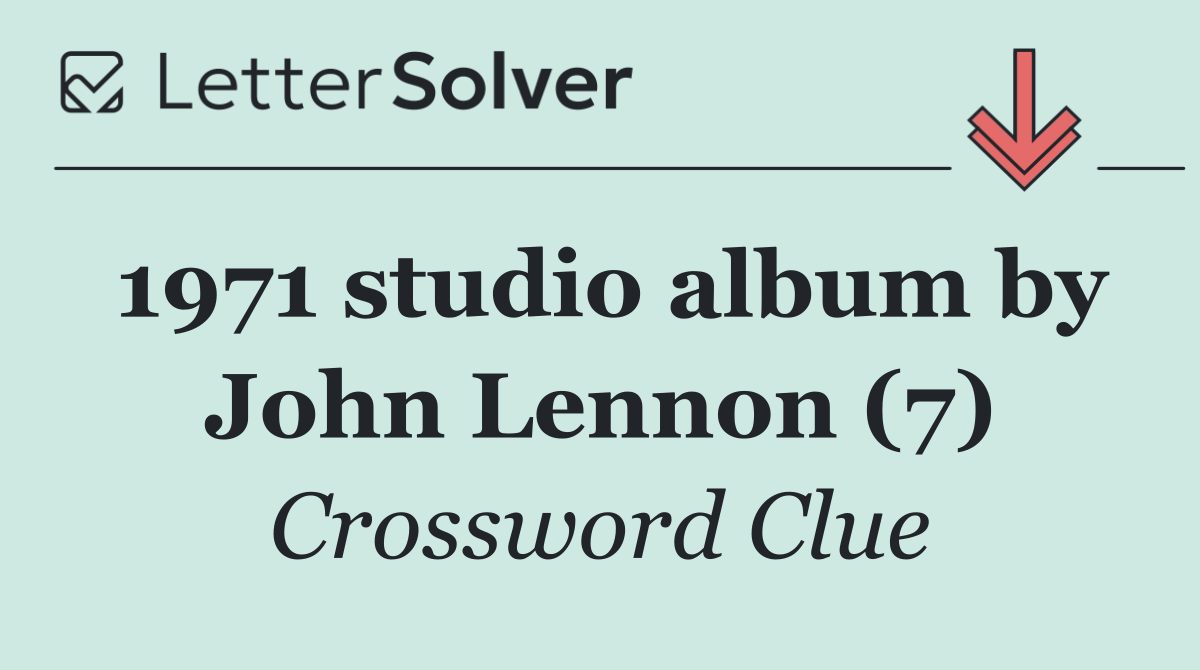 1971 studio album by John Lennon (7)