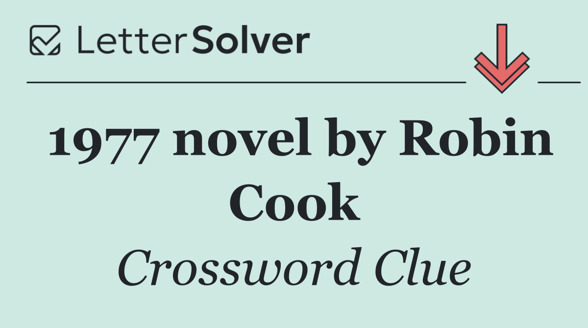 1977 novel by Robin Cook