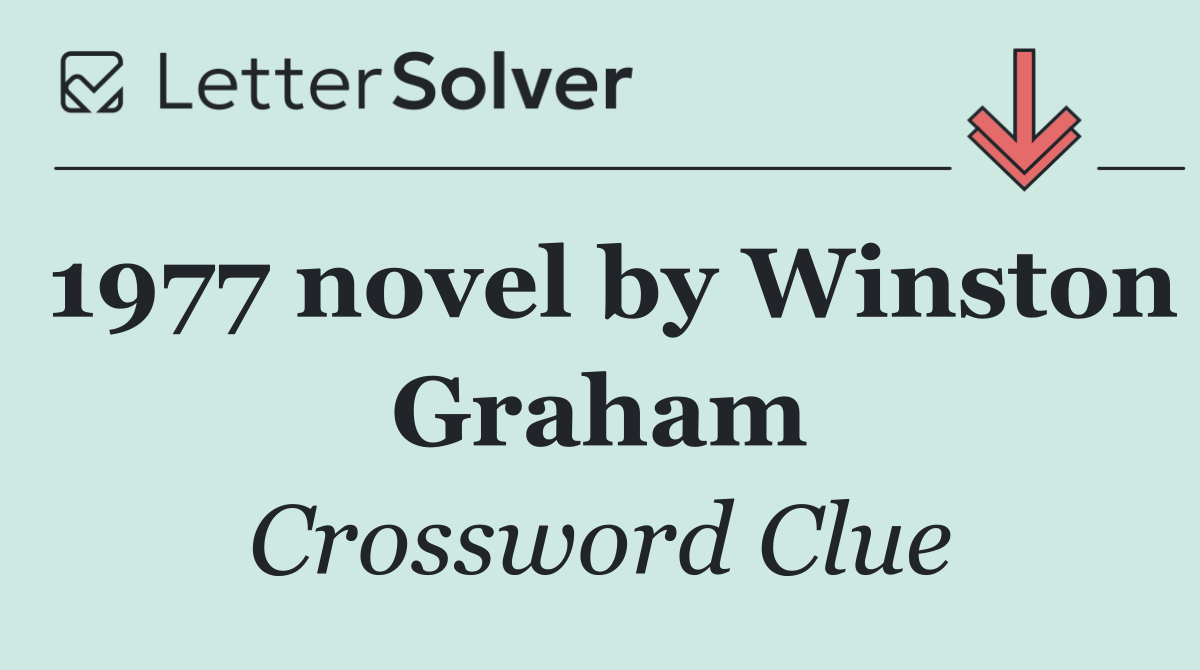 1977 novel by Winston Graham