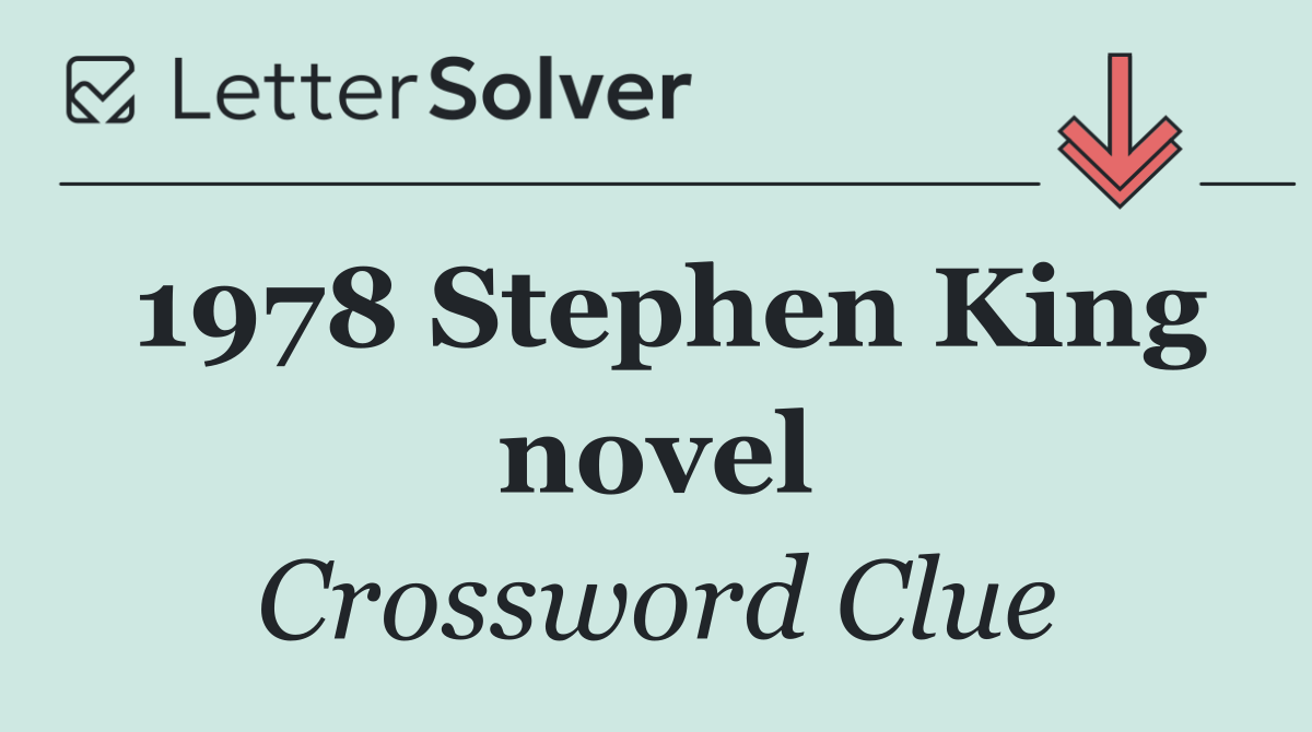 1978 Stephen King novel