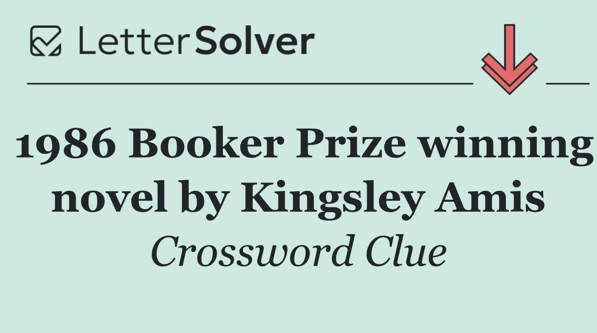 1986 Booker Prize winning novel by Kingsley Amis