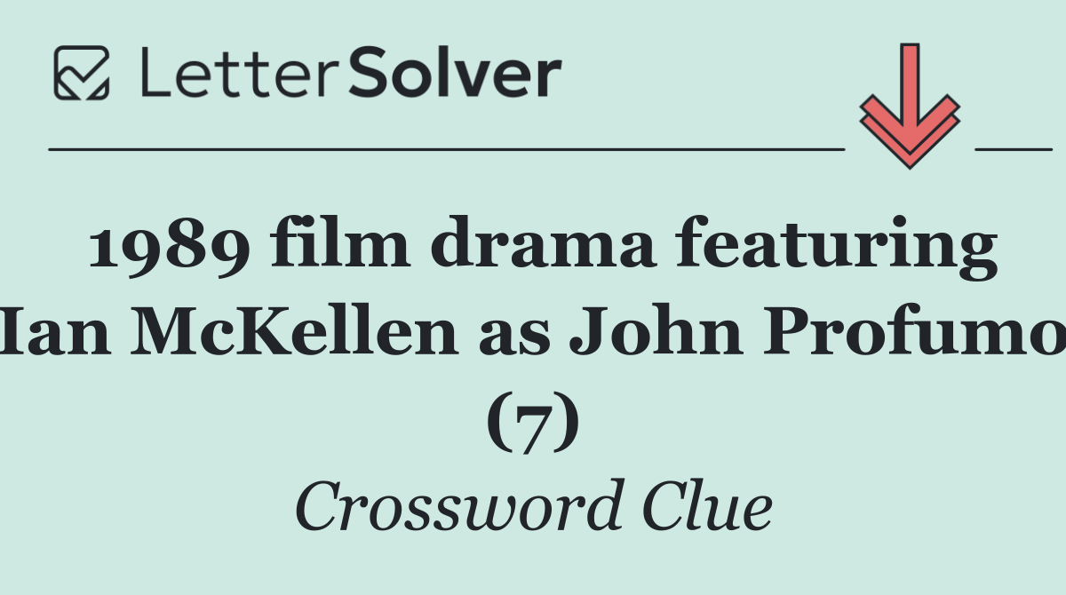 1989 film drama featuring Ian McKellen as John Profumo (7)