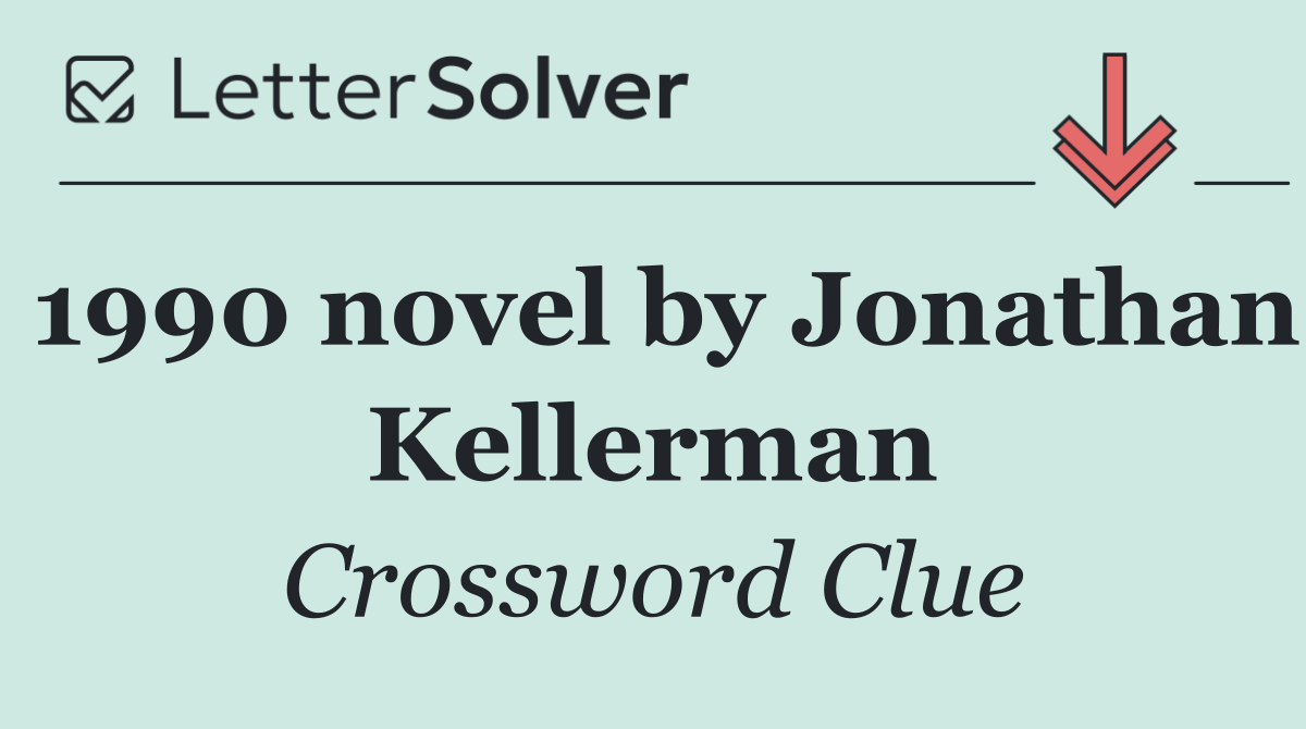 1990 novel by Jonathan Kellerman