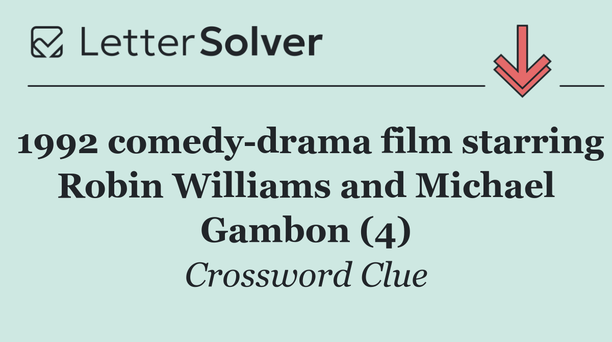 1992 comedy drama film starring Robin Williams and Michael Gambon (4)