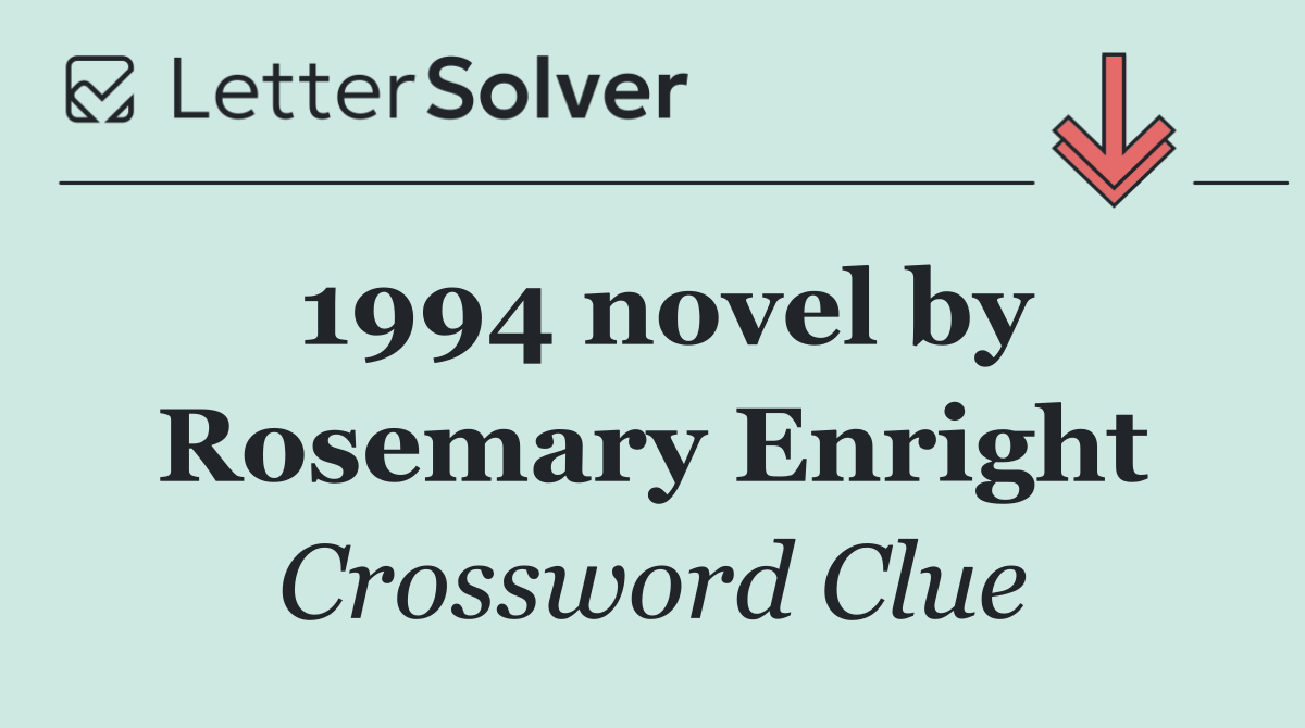 1994 novel by Rosemary Enright