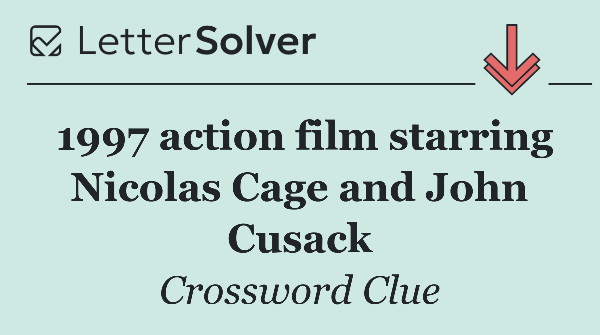 1997 action film starring Nicolas Cage and John Cusack