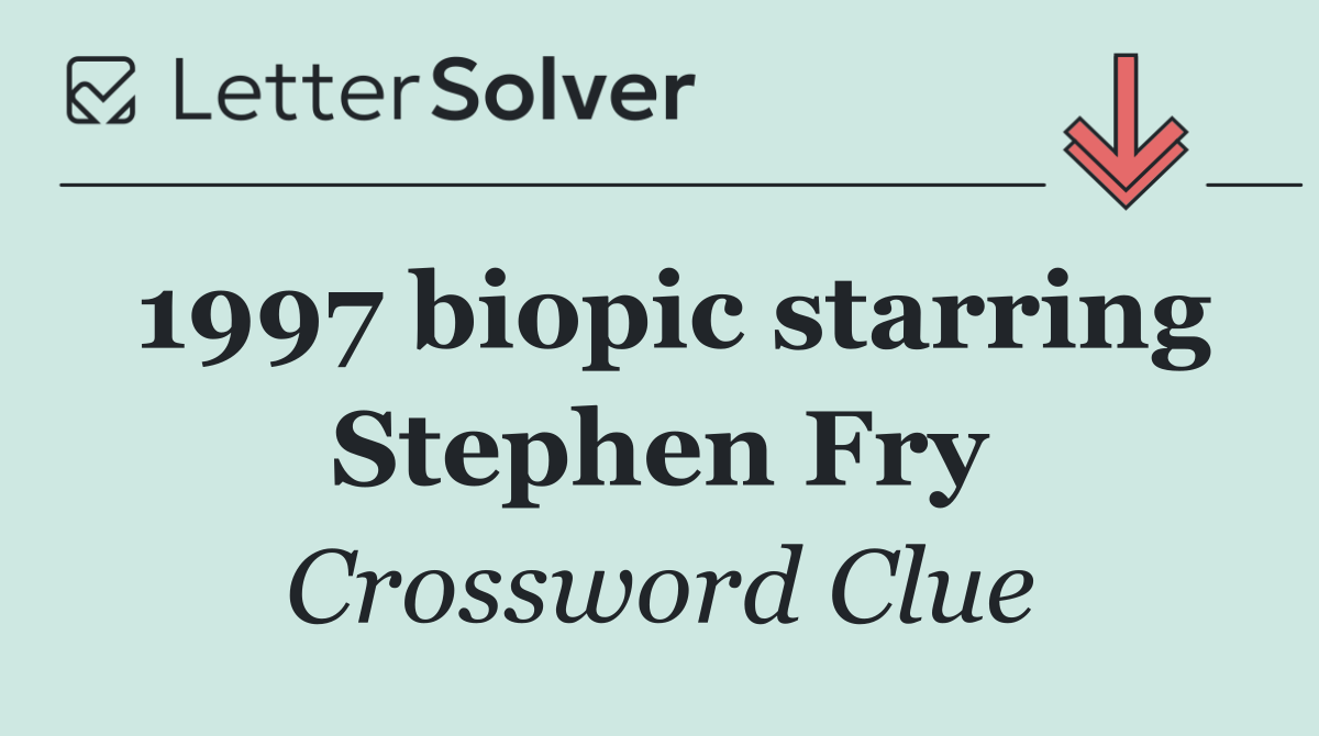 1997 biopic starring Stephen Fry